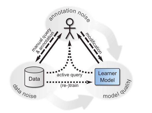Information flow in inter-active learning process